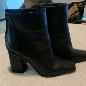 Faux leather booties 7.5